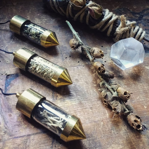 Witch Vial Pendulums.