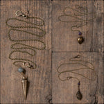 Brass pendulums necklaces/ Pendel Halsketten aus Messing